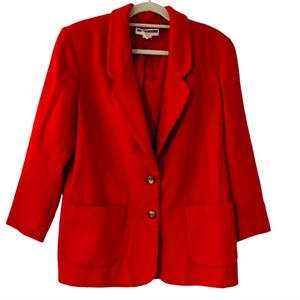 Vintage Jennifer Moore petites wool two button blazer/coat